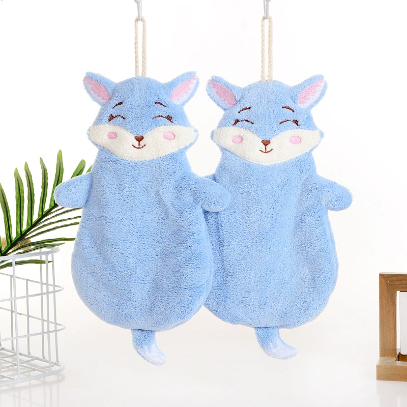 Новые маленькие детские towels с милым картоном лисёнка можно повесить на кухне и в ванной, впитывающие и быстро сохнущие полотенца для рук, опт