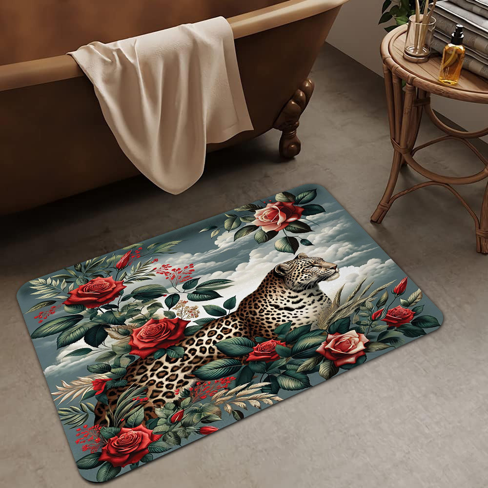 Alfombrilla de barro de diatomeas de flores tridimensionales de lujo ligero transfronterizo, alfombrilla de baño, alfombrilla de pie absorbente y antideslizante para el hogar, alfombrilla de entrada