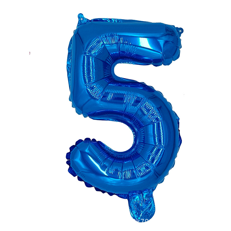 Transfronterizo inswind 16 pulgadas globo de aluminio digital verde blanco azul Año Nuevo letras de Año Nuevo pequeño globo digital
