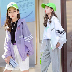 2025年新作女子日焼け止め服、中学生アウター、女性通気性中大型子供用美しい薄手コート、子供夏服