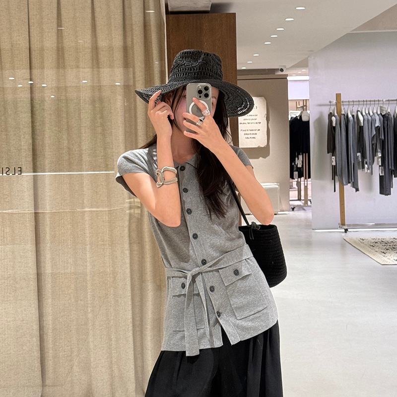Special offer, no returns or exchanges. ELSISSI slim-fit mid-length tie-up cardigan, Tencel linen sleeveless top for women, summer lightweight Special offer, no returns or exchanges. ELSISSI slim-fit mid-length tie-up cardigan, Tencel linen sleeveless top for women, summer lightweight