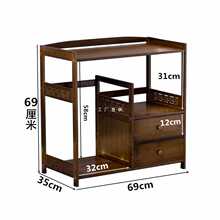 移动茶水架置物架饮水桶架子楠竹实木简约茶水柜茶台边几烧水壶架