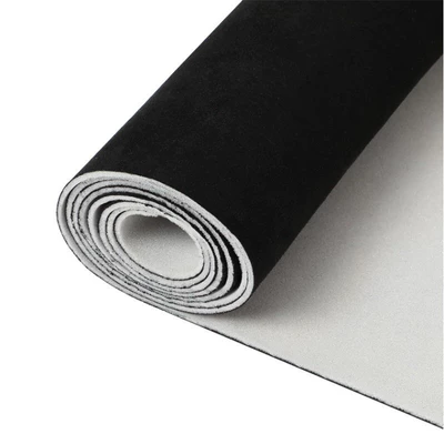 Cross-Border 3.5mm Car Roof Composite Sponge Velvet Kids Safety Seat Steam Cloth Car Roof Cloth Mercerized Velvet (Car roof lining) - 35mm-1m-15m-black
