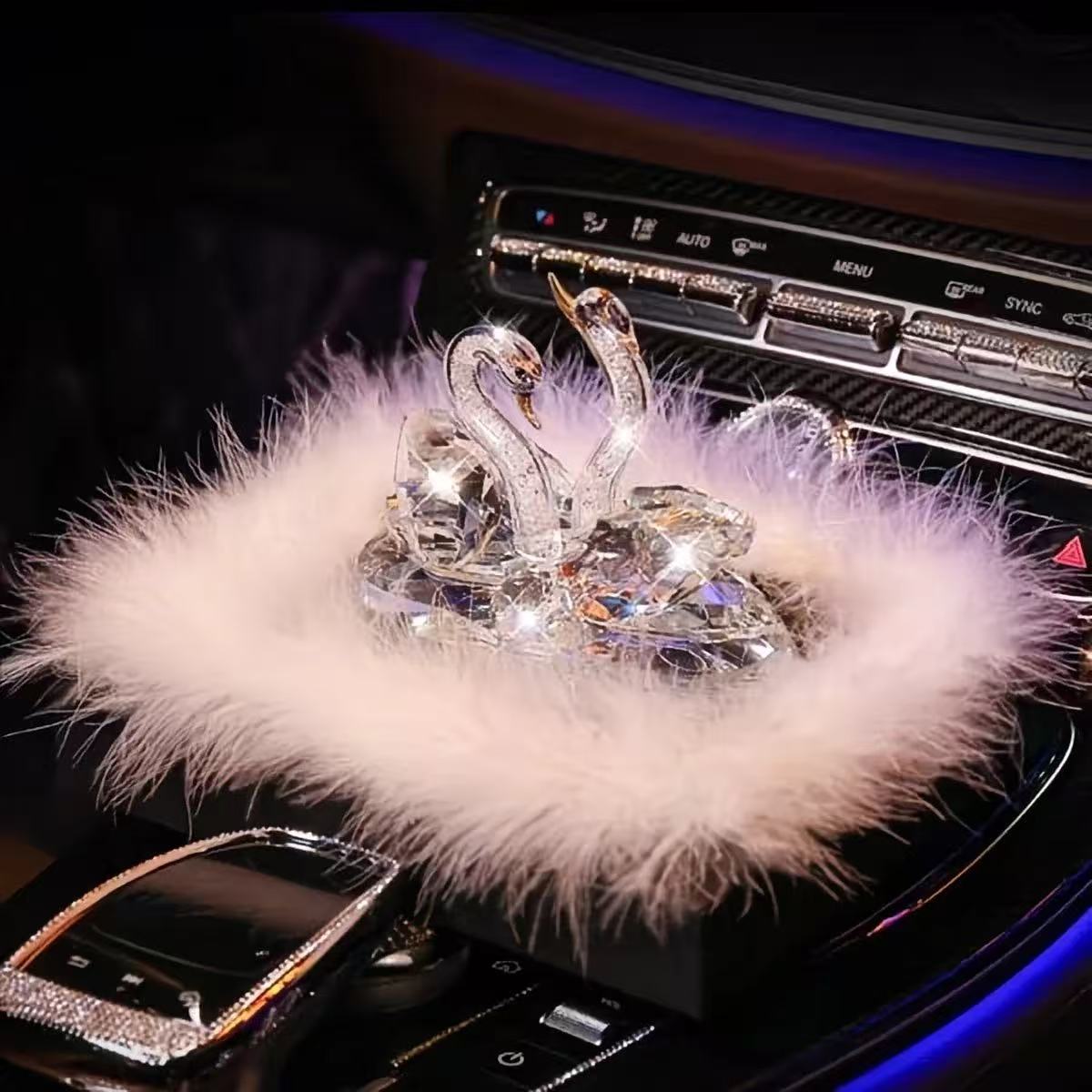Car Dashboard Decoration Perfume, Creative and Unique, Popular on Tiktok, Goddess Style Crystal Swan