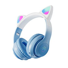 STN28漸變色pro頭戴耳機藍牙無線耳機5.0無線貓耳藍牙頭戴式 耳機
