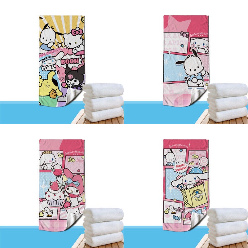 F New Cute Sanrio Series Towel Portable Outdoor Swimming Running Playing Ball Sweat Towel Bath Towel