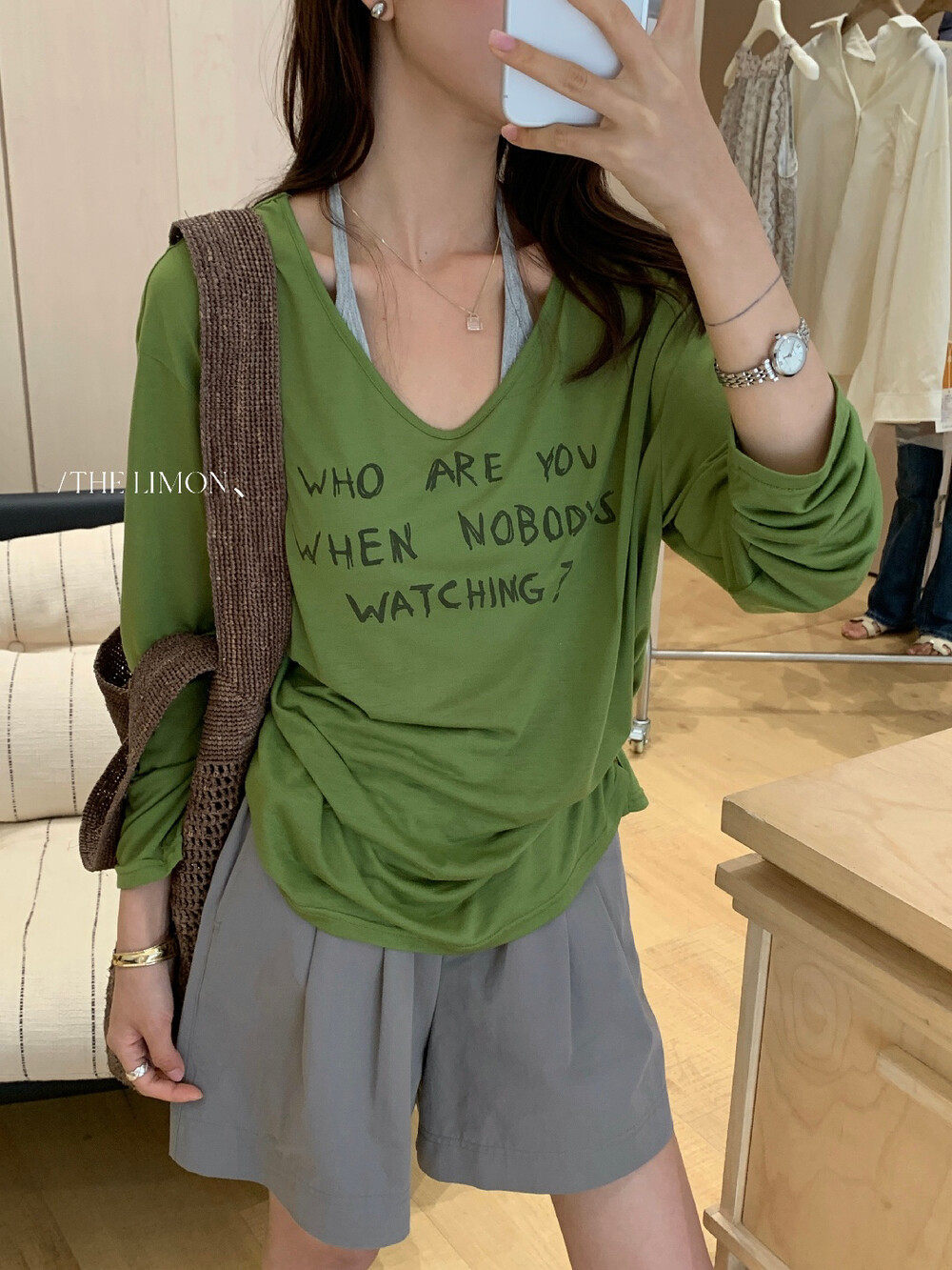 Quần short nữ cạp cao ống rộng phong cách Hàn Quốc, thun lưng co giãn, dáng suông thoải mái — xám đậm, màu đen, xám nhạt, màu trắng chi tiết 26