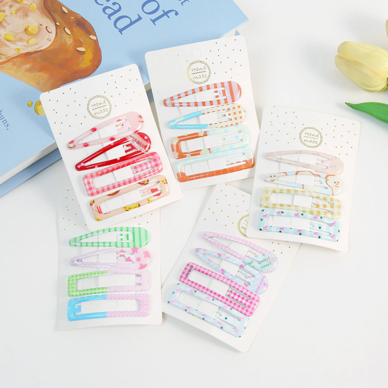 2026 New Colorful Dopamine Bb Clips Cute and Sweet Children's Bangs Clips Korean Style Simple Side Hair Clips for Girls