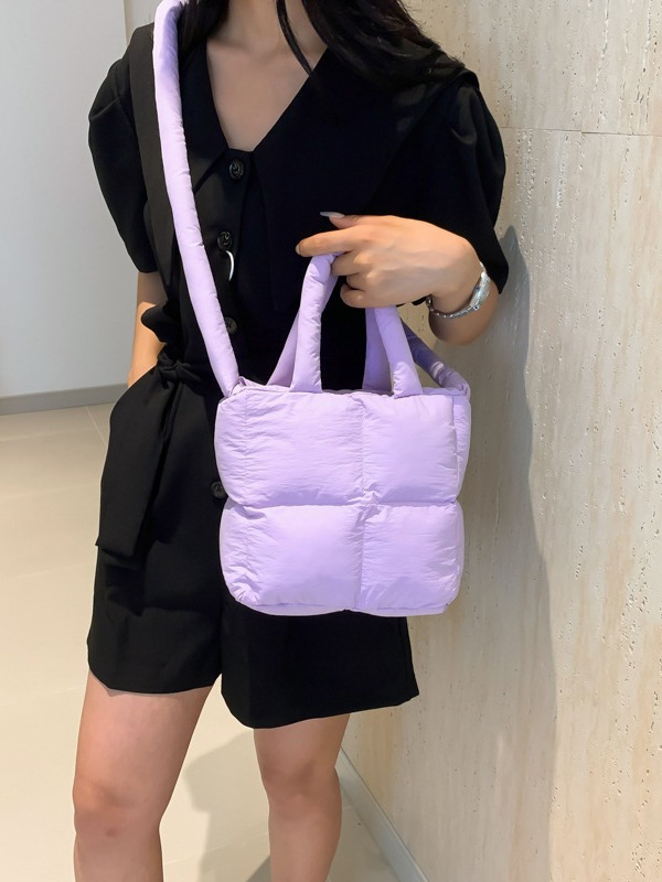 Moda coreana de algodón simple bolso de cubo para mujeres 2024 nueva moda versátil bolso de hombro bolso de mano