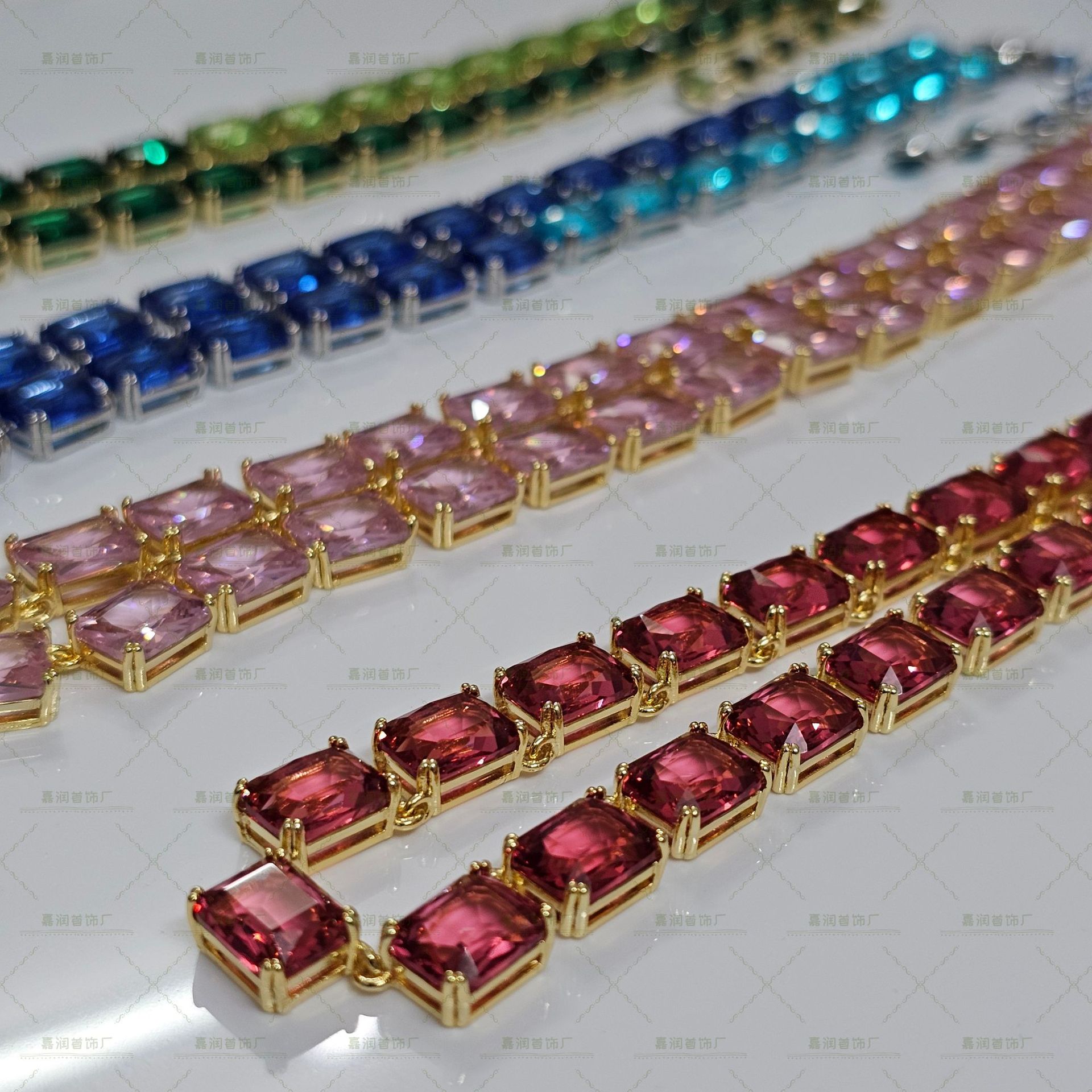 Millenia colección exagerada collar pulsera de cristal de color gradiente lujoso ligero de alto nivel transfronterizo
