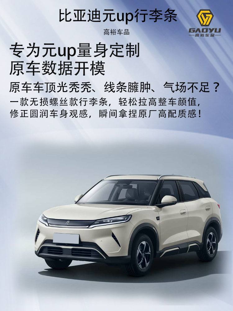 Suitable for BYD Yuan UP roof luggage rack, screw-fixed aluminum alloy luggage bar, BYD Atto2