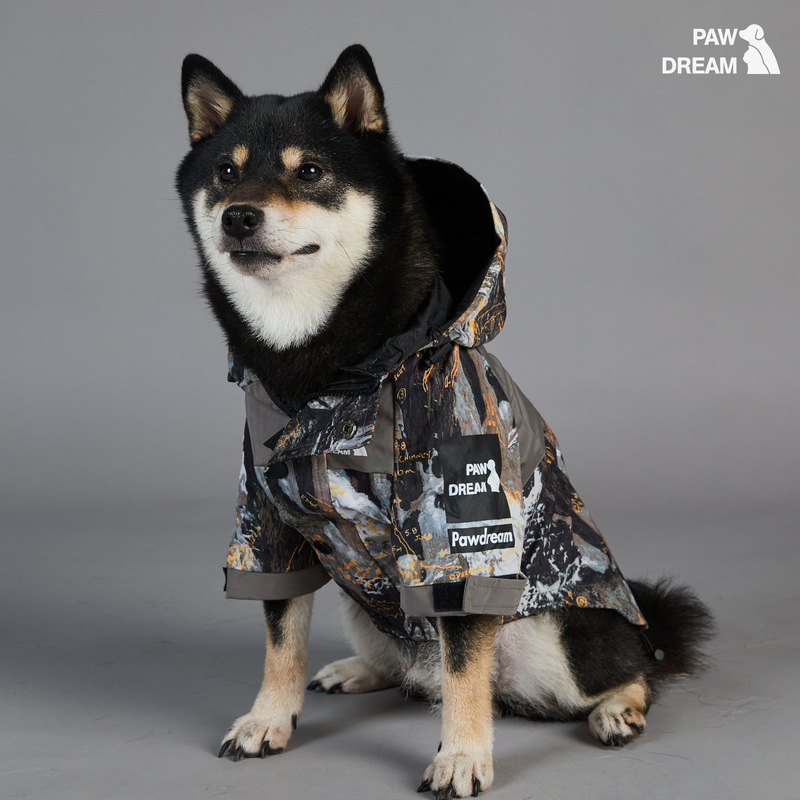 Paw Dream Trendy Windproof and Rainproof North Face Dog Raincoat for Large Dogs Dog Pet Jacket