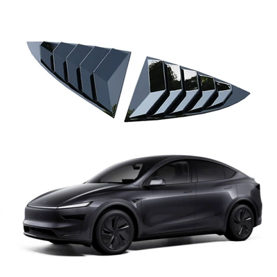 Suitable for 25 Tesla Model Y Rear Side Blinds, Rear Window Air Outlets, Rear Triangle Exterior Decorations (Other Car Modifications) - matt-black