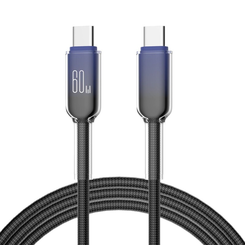 60 ワット双頭 typec アイスクリスタル携帯電話高速充電データケーブル PD30W iphone15 16 Huawei Xiaomi に適しています|undefined