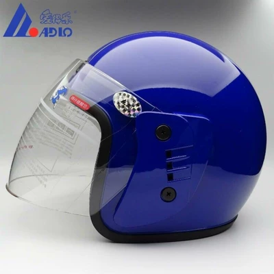 Half Helmet HD Anti-fog – Motosiklet kaskı (dəbilqə) - blue