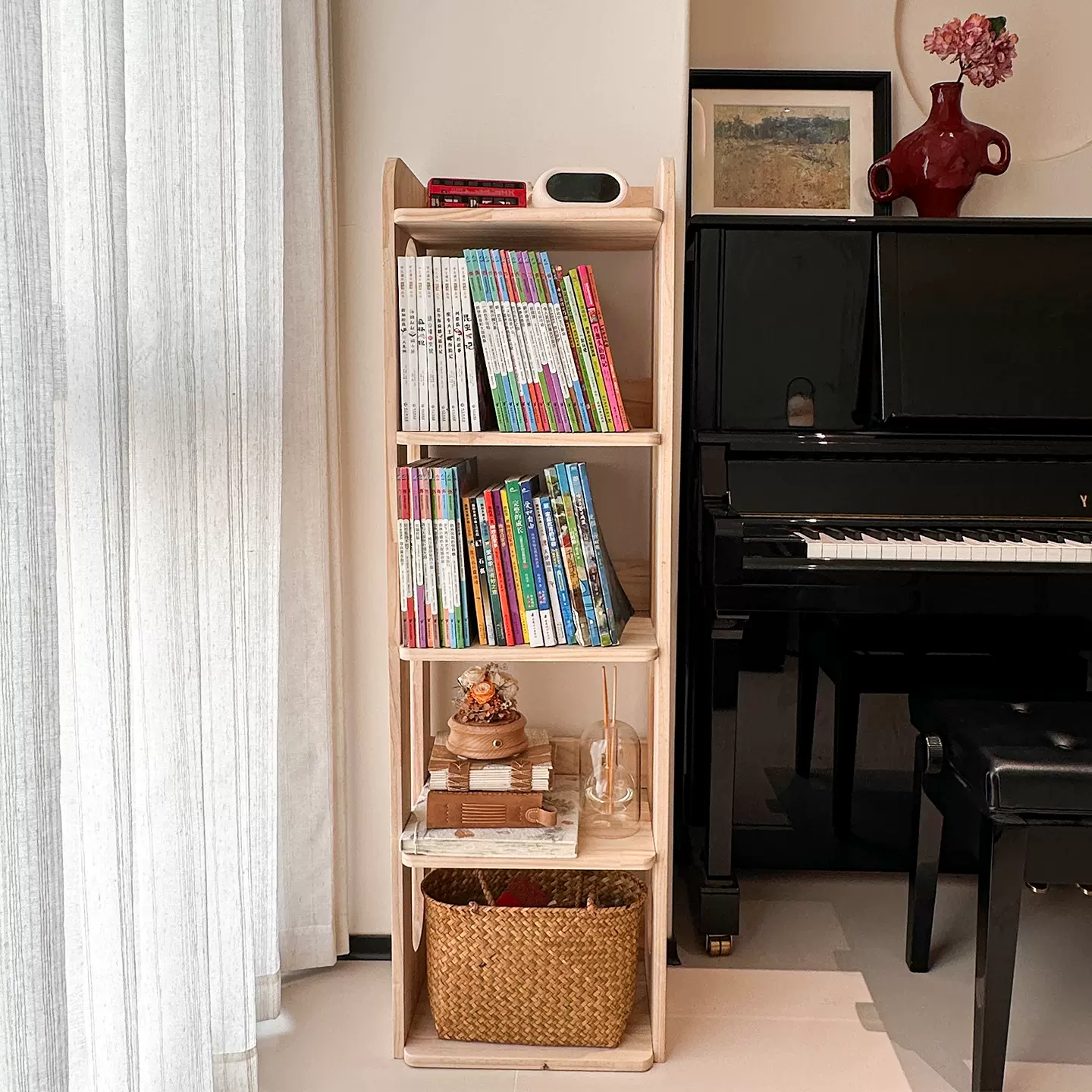 实木书柜儿童家用书架置物架客厅摆件置物架