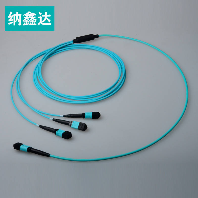 纳鑫达 万兆40G-QSFP模块用24芯MPO-3*8芯MPO多模OM3光纤跳线3米