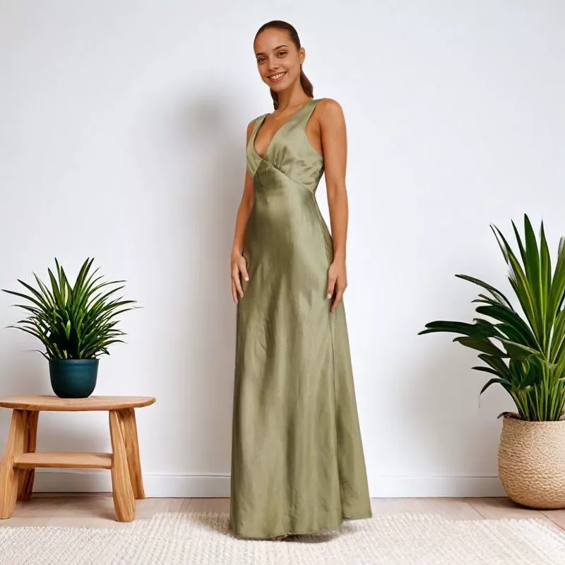 Новое простое платье Amazon, европейское и американское женское однотонное длинное праздничное платье в праздничном стиле
