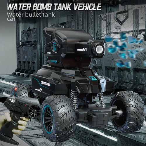 Remote-Controlled Tank Gesture-Sensing Water Bullet-Firing 4WD Off-Road Mecha Electric Toy Car
