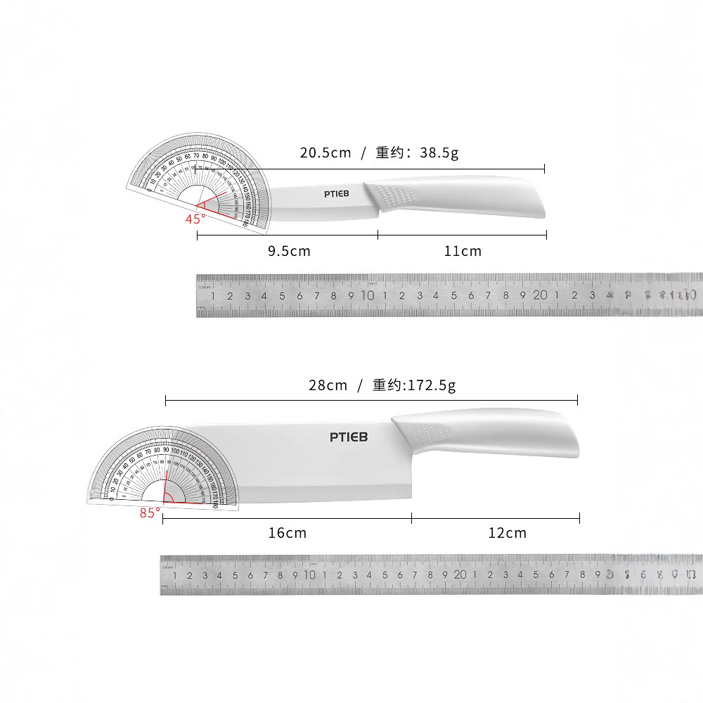 Cuchillo de cerámica doméstico cuchillo de frutas cuchillo de corte dormitorio para estudiantes tres piezas cuchillo de cocina tablero de cocina set de cuchillos de alimentos complementarios no