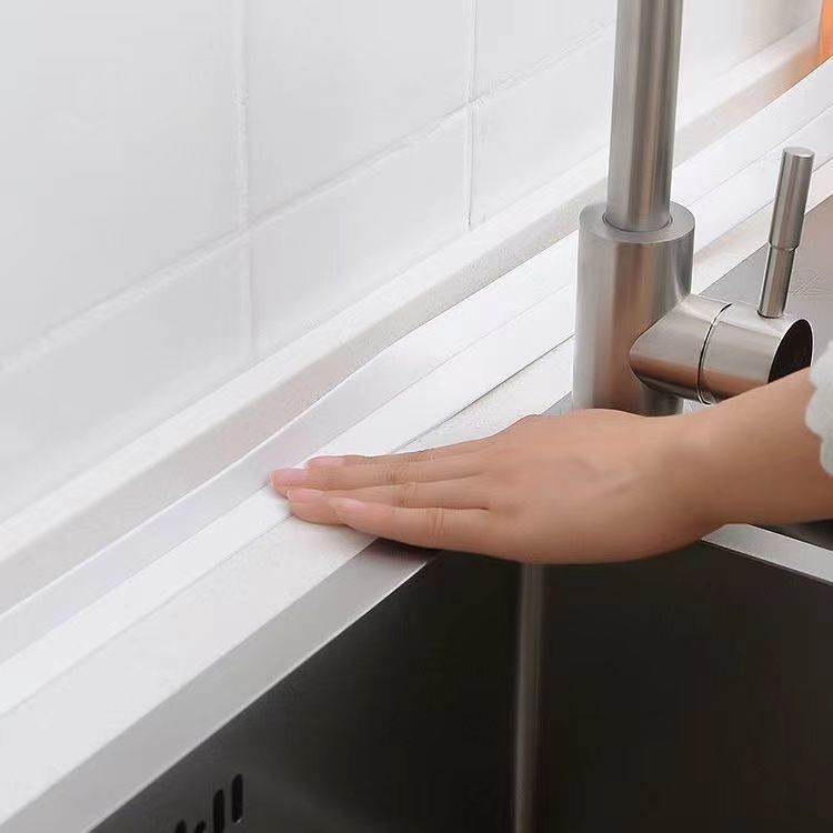 Fregadero de cocina, pegatinas de costura de belleza, estufa a prueba de aceite, fregadero, espacio en el borde del inodoro, tira de retención de agua de goma de borde impermeable y a prueba de moho