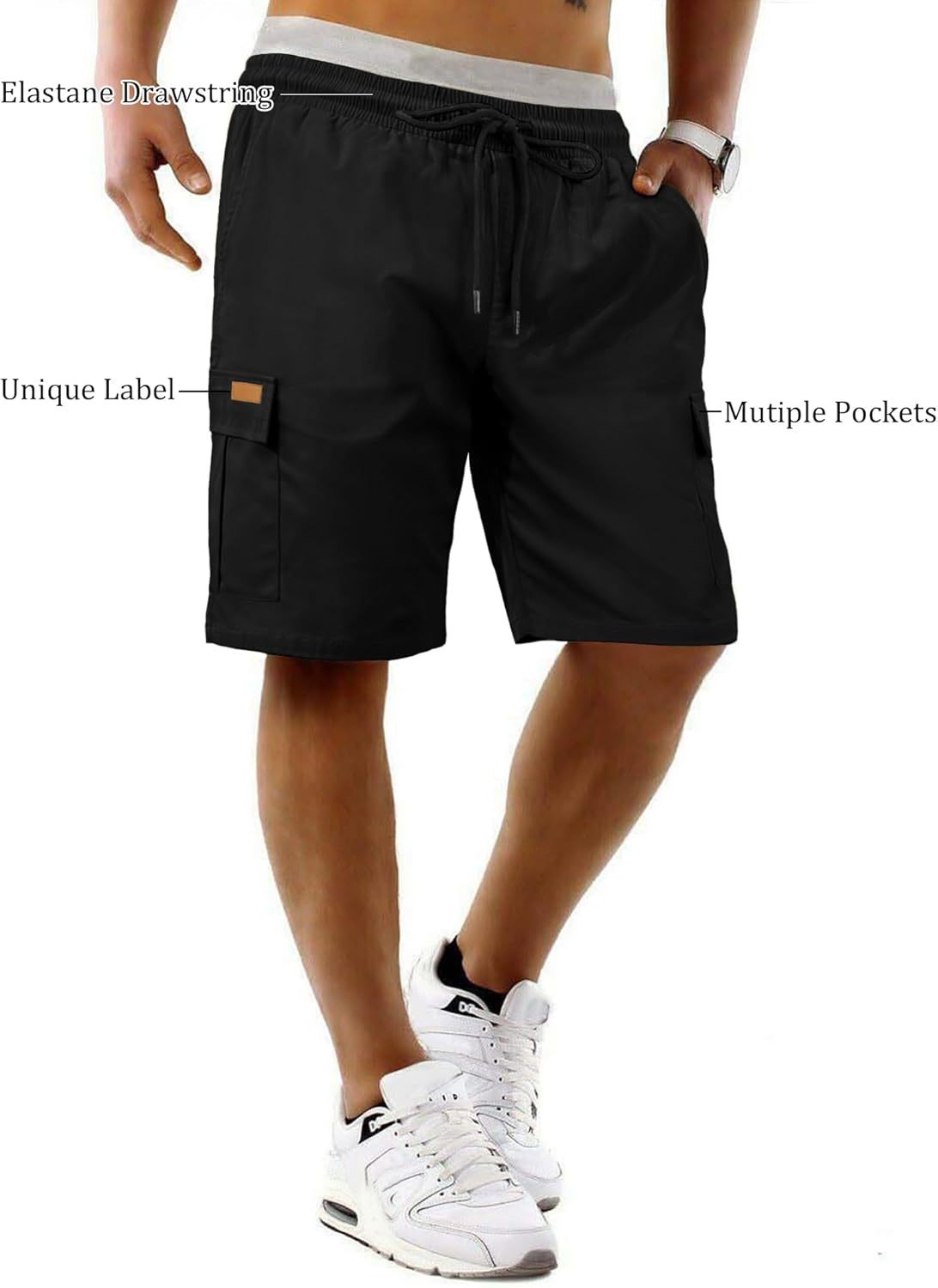 Men's Breathable Cargo Shorts Quick Drying Multi Pocket Sports_voghion.com