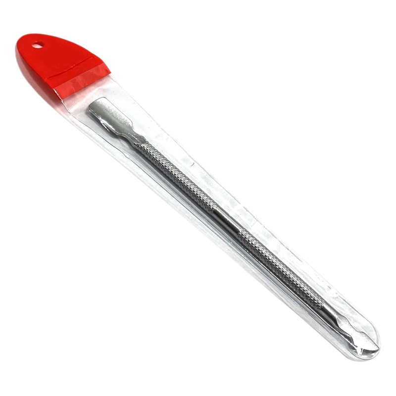 Herramientas de uñas de acero inoxidable de la piel muerta empuje uñas pegamento pequeño acero empuje de la piel muerta empuje doble-cabeza de doble propósito palo