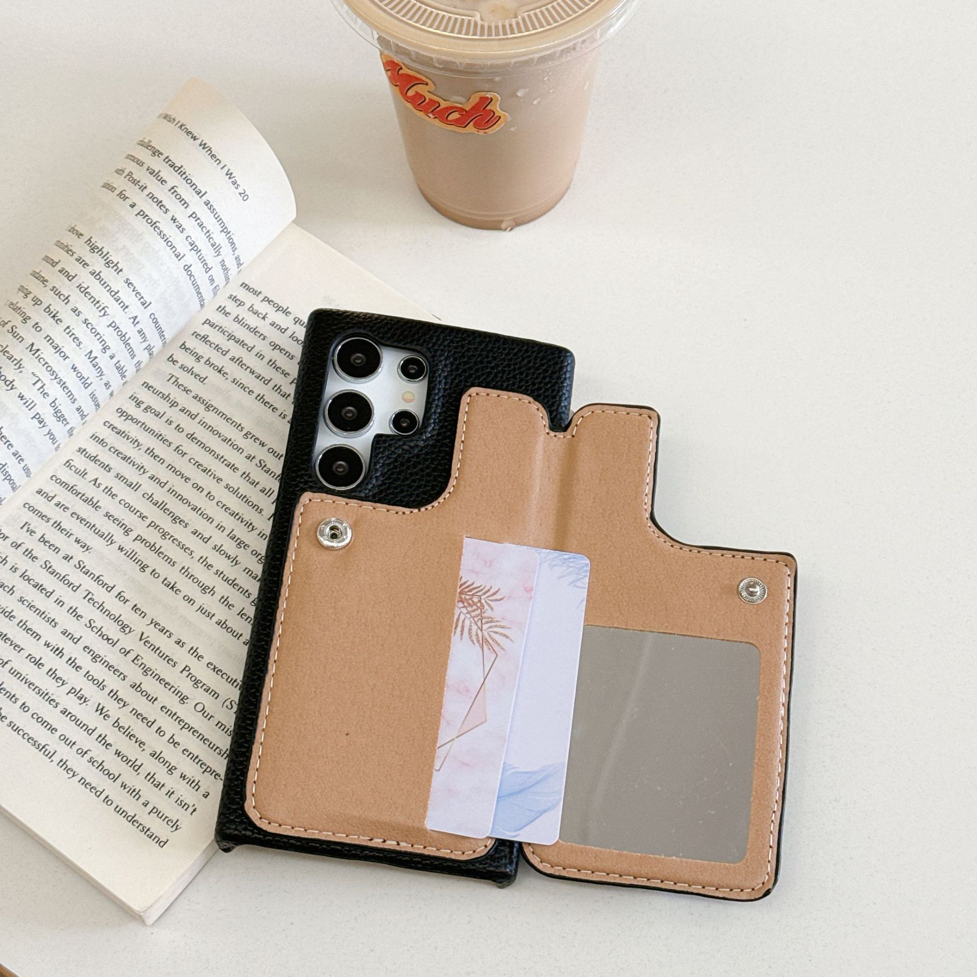 Ring Holder Card Wallet Case For Samsung Galaxy S24 S23 Ultra Plus Leather  Cover | eBay