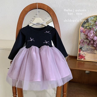 公主裙女童连衣裙秋装2026新款洋气儿童礼服裙子宝宝生日网纱裙