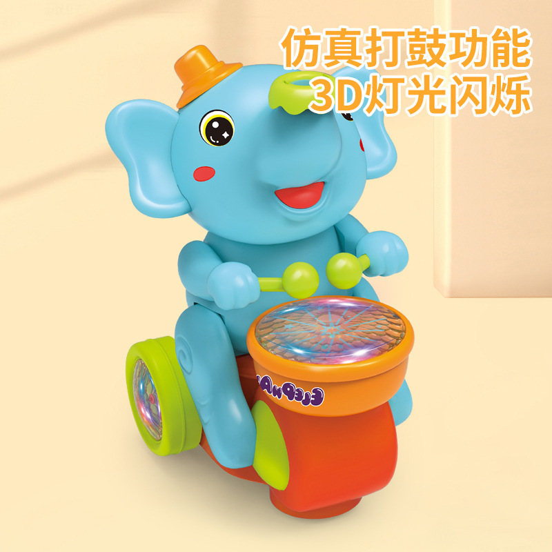 Sonido explosivo flotante bolas de soplado elefante pequeño lindo músico sonido y luz cool niños juguetes eléctricos al por mayor