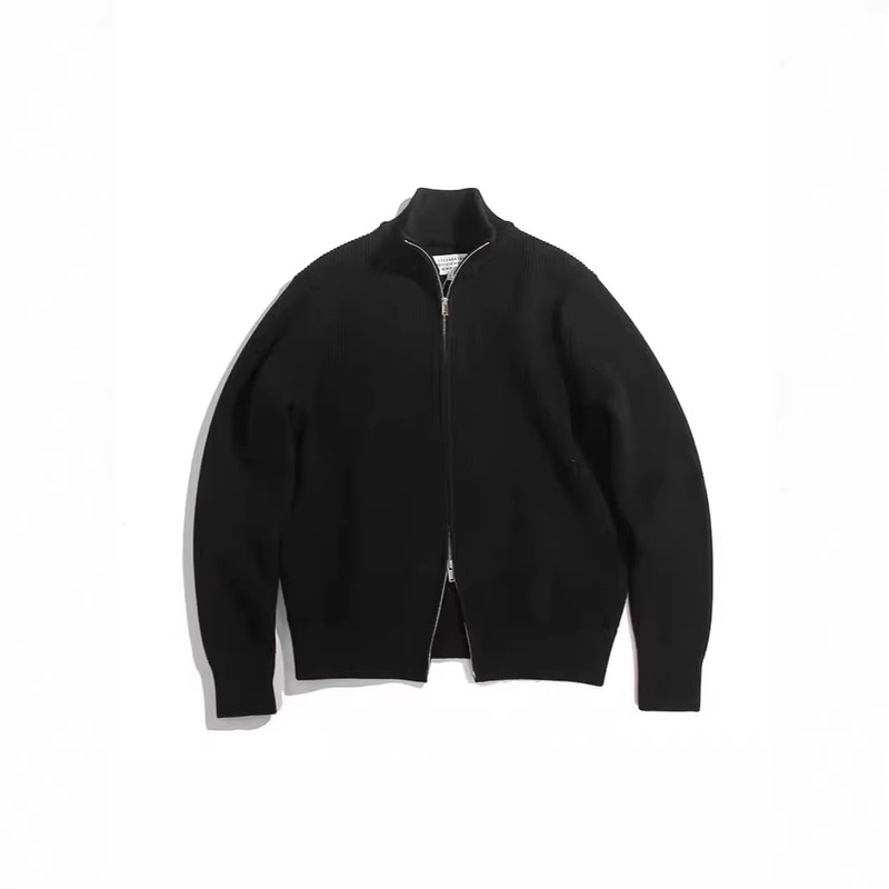 Majia Style Spring Double-Zipper Half-High Collar Warm Couple's High-Weight Cardigan Sweater Jacket Men's Knitwear Majia Style Spring Double-Zipper Half-High Collar Warm Couple's High-Weight Cardigan Sweater Jacket Men's Knitwear