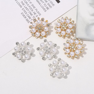 2023 European and American Hot-selling Antique Gem Shoes and Clothing Button Alloy Jewelry Accessories Inlaid with Opal Button Jewelry