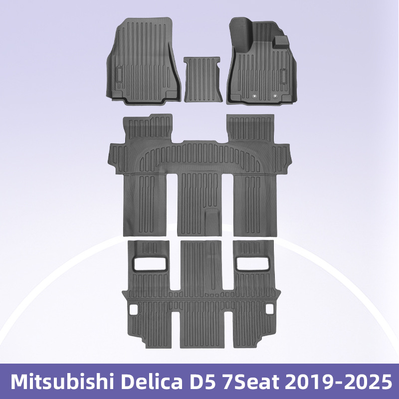 Para Mitsubishi Delica D5 7 asientos 2019 - 2025 timón derecho 3D todo el tiempo almohadilla de pie TPE