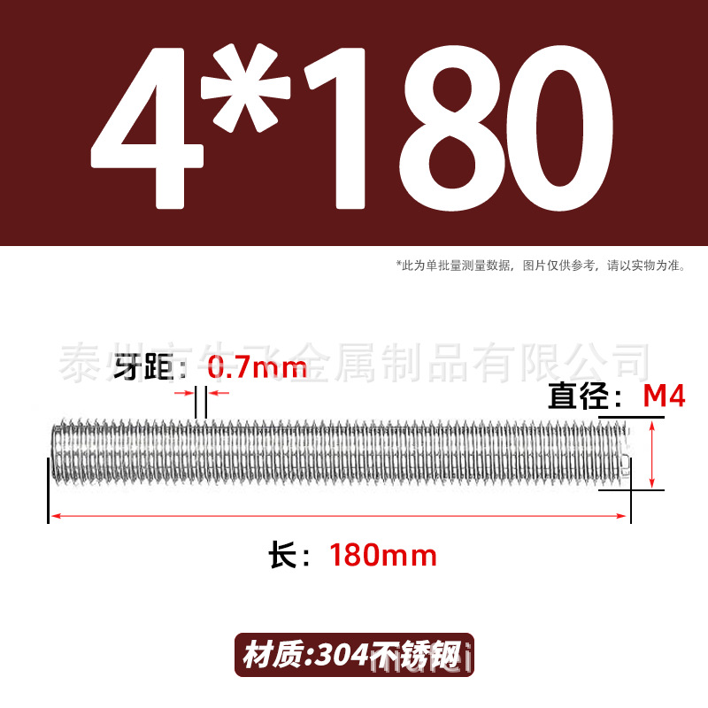 304 acero inoxidable barra de tornillo M3M4M5M6M8M10 image 61