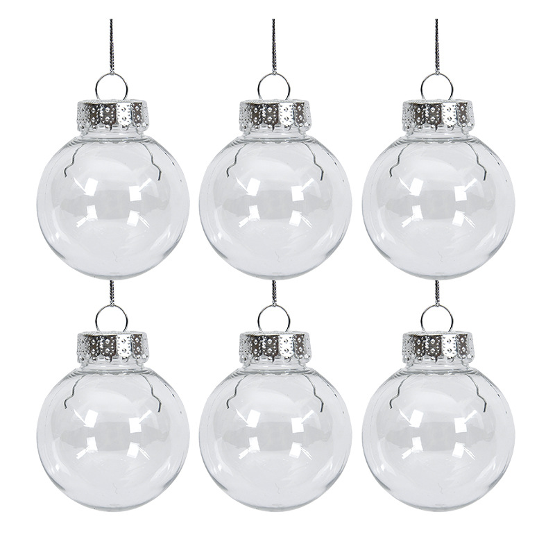 Decorações para árvores de Natal Bola de Natal transparente oca Bola de Natal pendurada Decoração de janela Enfeites de teto_voghion.com