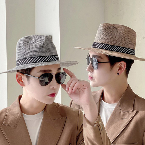 Men's sun hat, outdoor sunshade fishing hat, fashionable casual cool hat, beach casual breathable hat