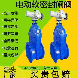 定制大口径电动闸阀法兰暗杆明杆软密封闸阀Z945X-16Q开关型380v