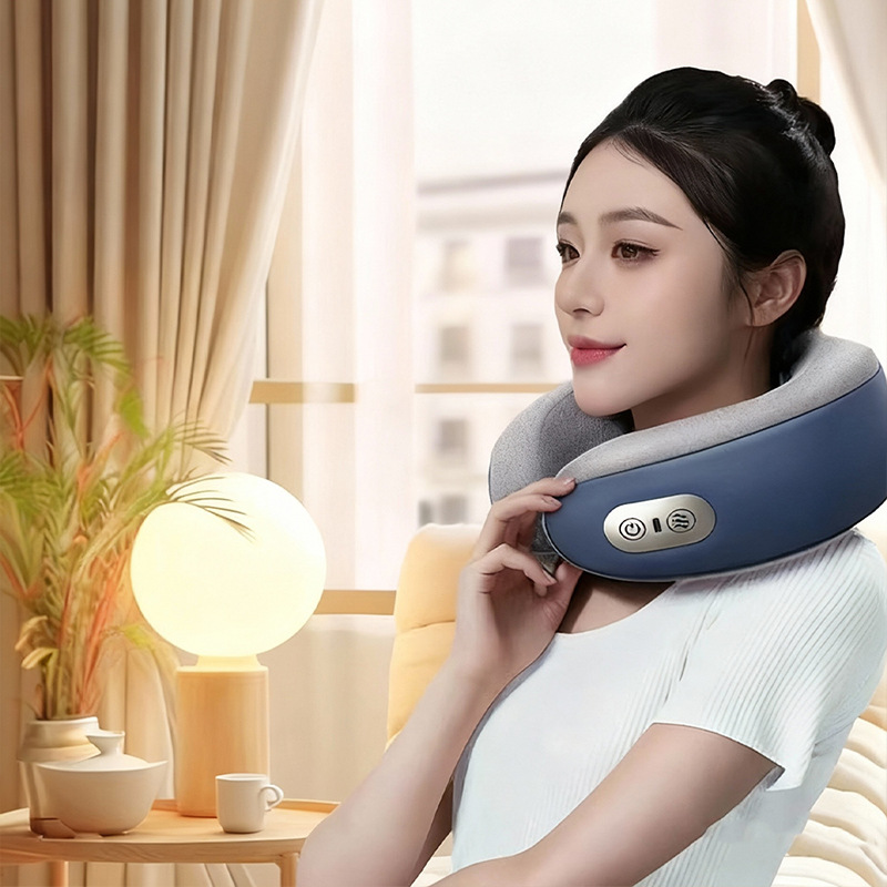 U-Shaped Shoulder and Neck Massager, Hand-Like Kneading Physiotherapy Neck Protector, Multi-Mode Fatigue Relief Home Massager
