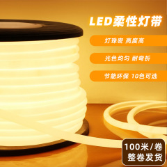 220V 高電圧 LED ネオンライトラウンド 360 度発光柔軟な屋外防水建物照明エンジニアリングライトストリップ