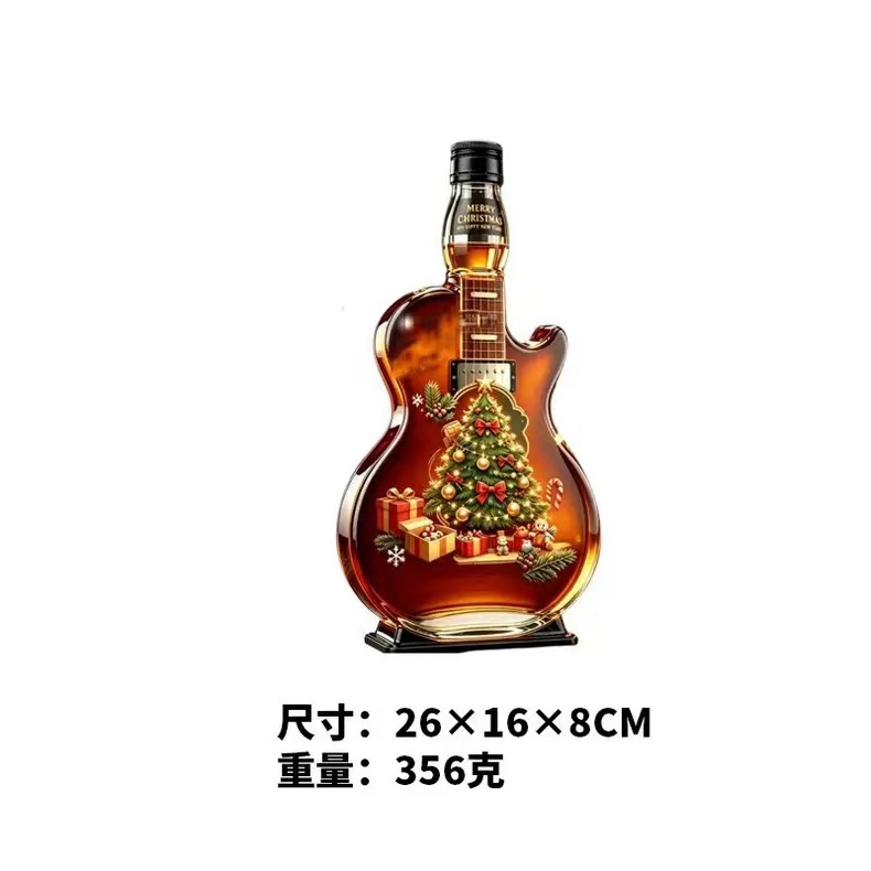 Botella de Vidrio para Whisky Forma de Guitarra de Vidrio de Borosilicato para Whisky image 19
