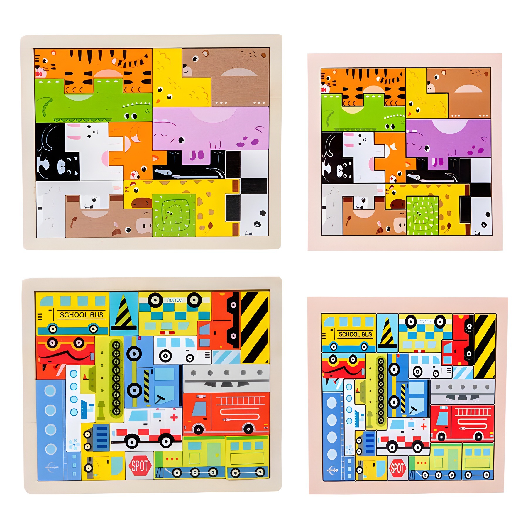 Diversión de madera puzzle lógico juguete infantil puzzle juguete de educación temprana pensamiento entrenamiento de concentración puzzle