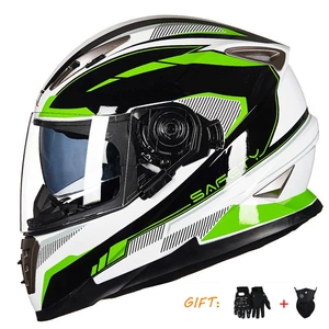 Foreign trade for motorcycle helmet double lens anti-fog breathable four seasons universal adult full helmet in stock generation