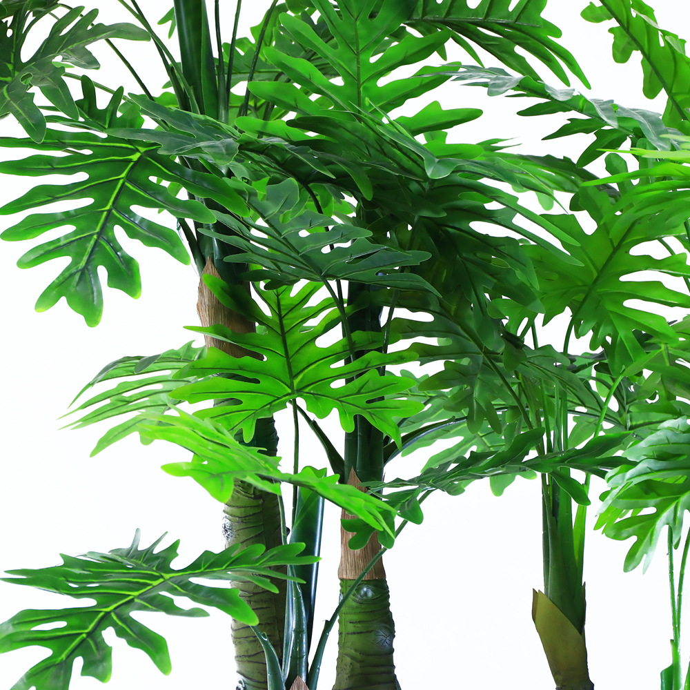 Filodendro Artificial Nuevo para Decoración de Interiores, Exhibición en Ventanas de Hoteles, Planta Grande de Decoración, Adorno de Pie, Filodendro Artificial