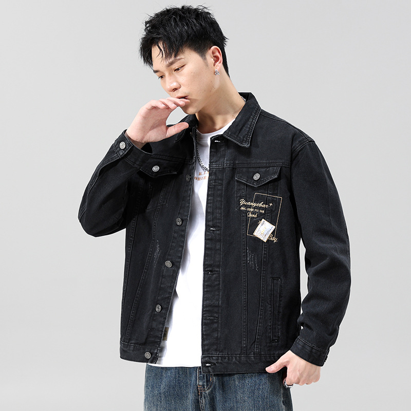 Cowboy boys in spring autumn, Korean version, cool and versatile workwear for men, trendy brand men's jacket_voghion.com