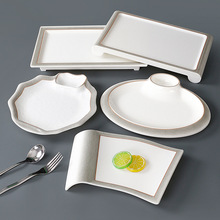 密胺餐具盘子批发商用塑料餐盘仿瓷饭店餐厅菜盘创意凉菜盘平盘