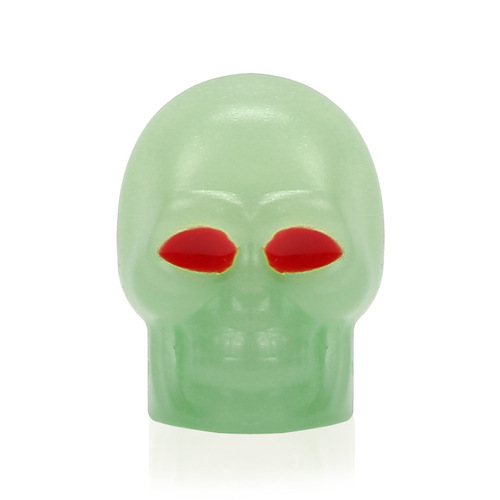 Car skull head tire glow valve stem cap vehicle electric bike valve core cover tire motorcycle valve cap