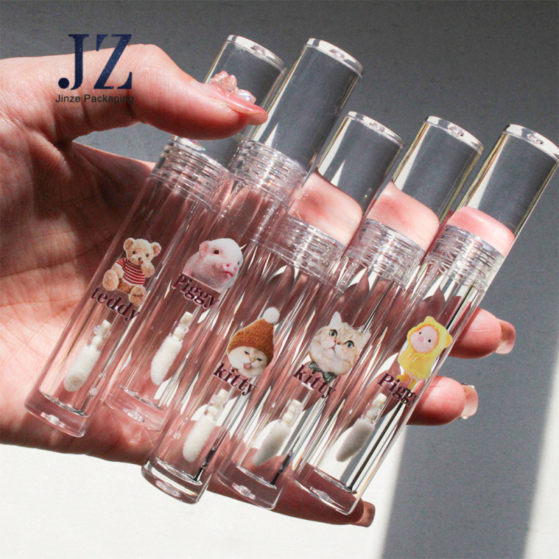 ジンゼ 新製品 丸型 全透明 リップグロスチューブ ブライトニングリキッド 3.5ml 化粧品容器|undefined