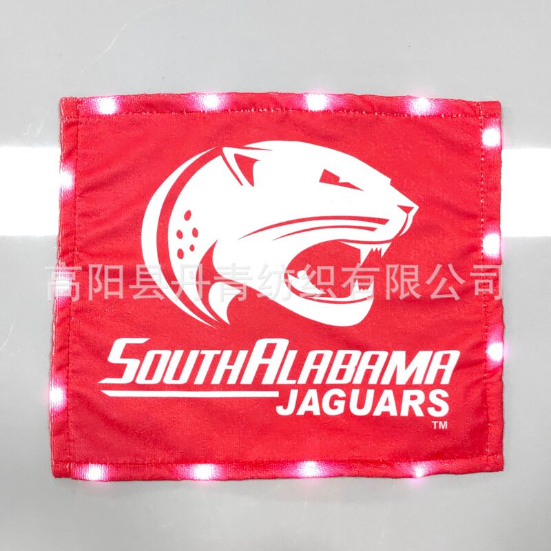 Factory Customized Luminous Lamp Bead Rally Towel Heat Transfer Printed Microfiber Sports Towel Event Towel