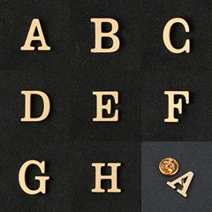 Fashion English gold letter brooch DIY creative suit jacket men and women fashion pin buckle clothes metal accessories