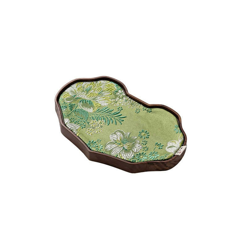 Стойка для чайных ложек? Но исходный: Walnut Wood Pot Dry Publisa Exquisite solid wood tea tray pallet One -person tea table high -end small tea mat